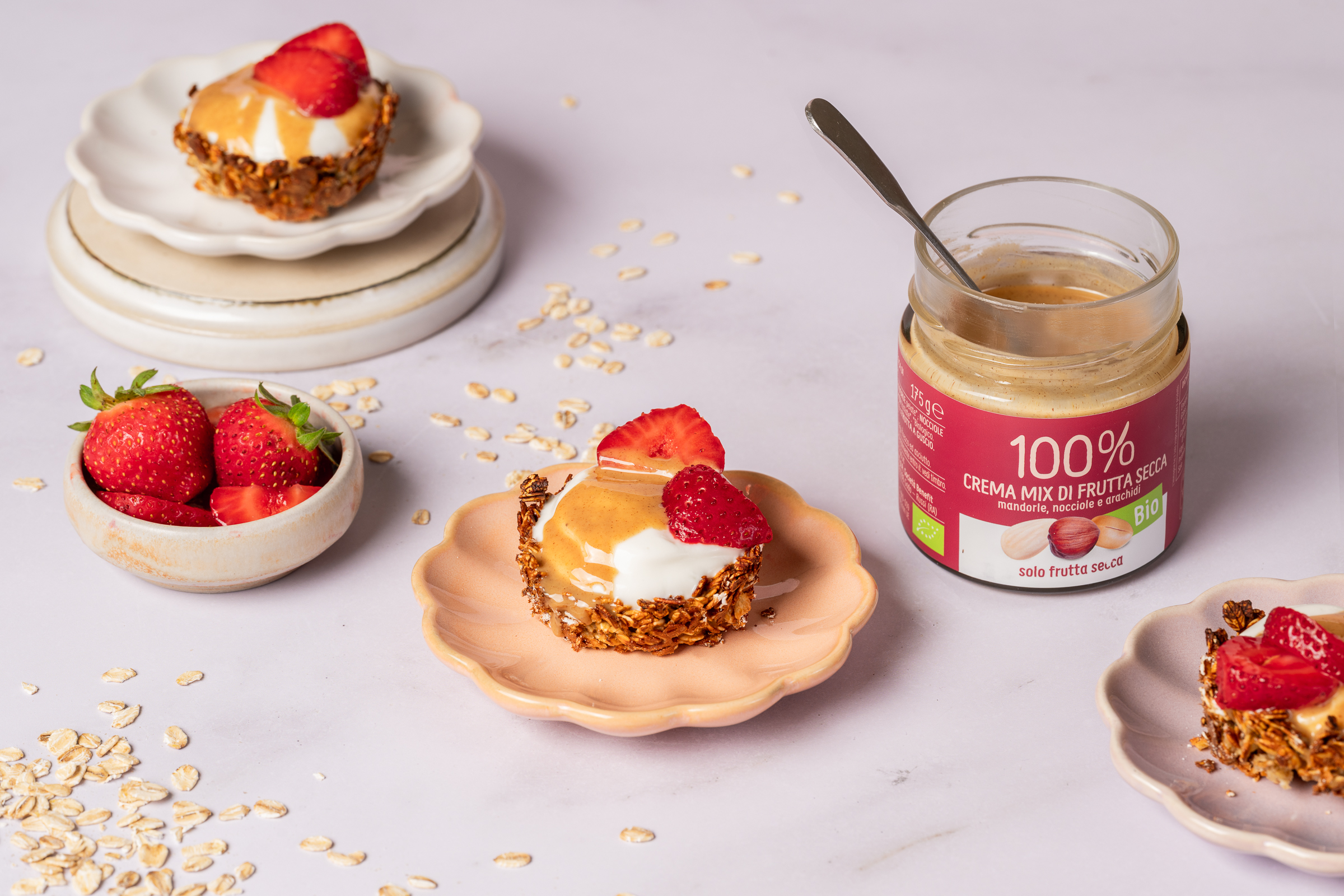 Cestini di avena con crema mix di frutta secca - Creme 100